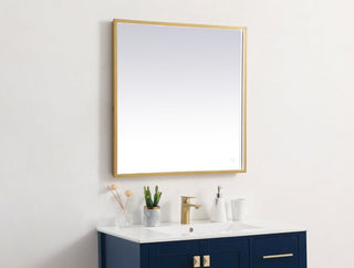Modern Brass Led Mirror