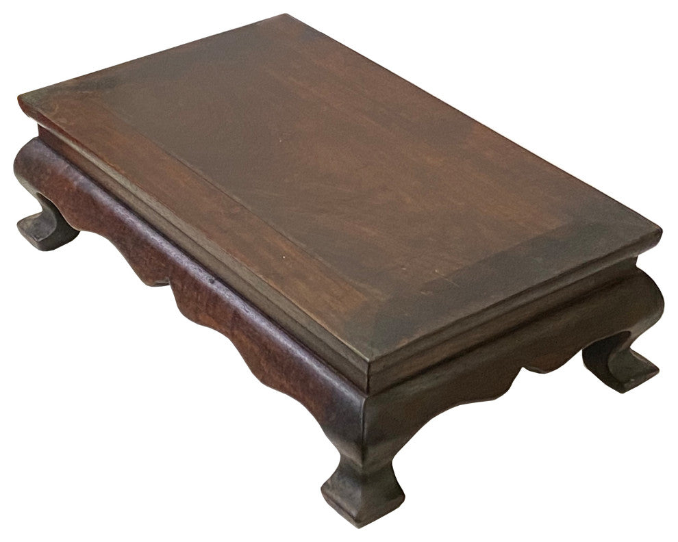 Chinese Brown Wood Rectangular Table Top Stand Display Easel Hws3025