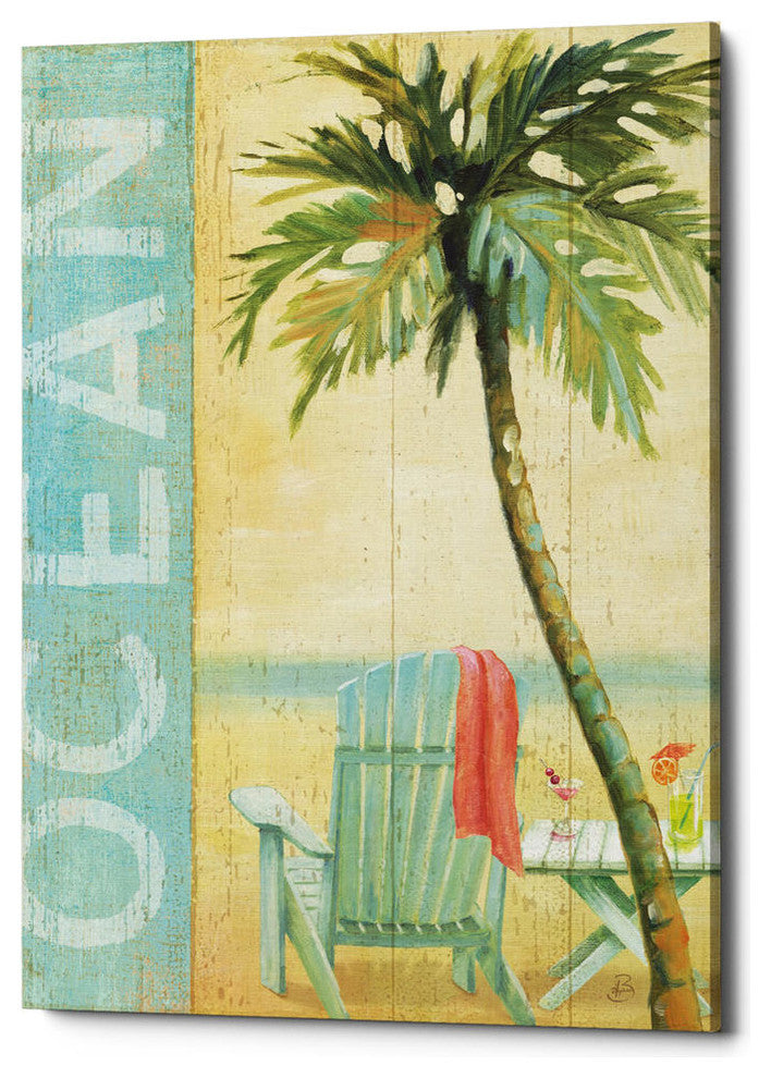 Ocean Beach II' by Daphne Brissonnet, Giclee Canvas Wall Art, 40"x54"