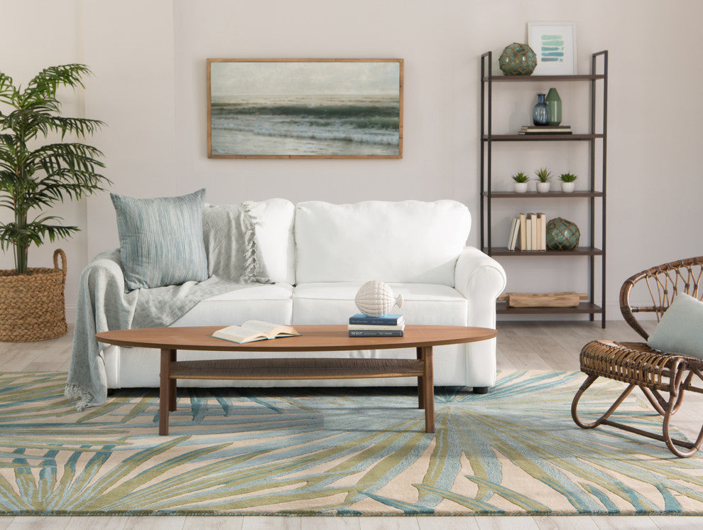 Jaipur Living Palmetto Handmade Floral Blue/Green Area Rug, 8'x11'