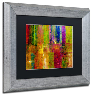 'Color Abstract' Silver Framed Canvas Art by Michelle Calkins