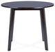 Debbie Mid-Century Dark Brown Wood Round Dining Table