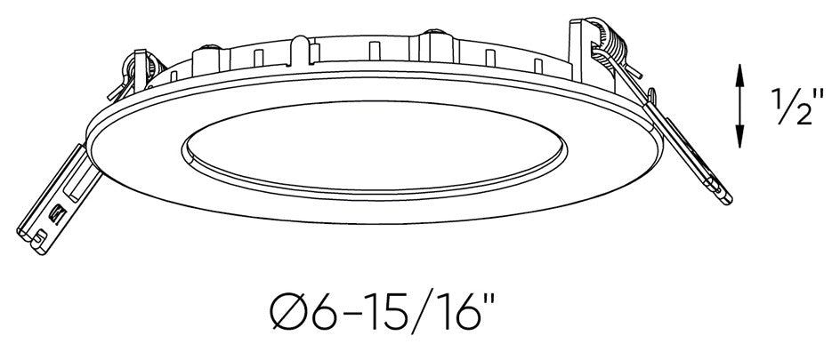 DALS Lighting Slim Round LED Panel Light, 6"