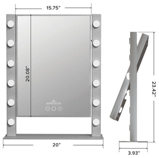 Cinematique XL Tri Tone LED Makeup Mirror, Silver