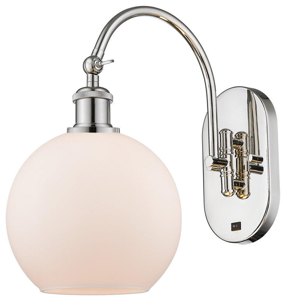 Innovations 518-1W-PN-G121-8-LED 1 Light 8" Sconce, Polished Nickel