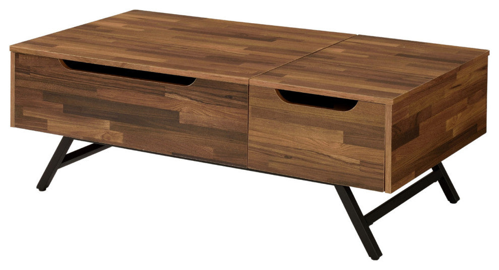 Wooden Coffee Table w/Lift Top, Walnut Finish