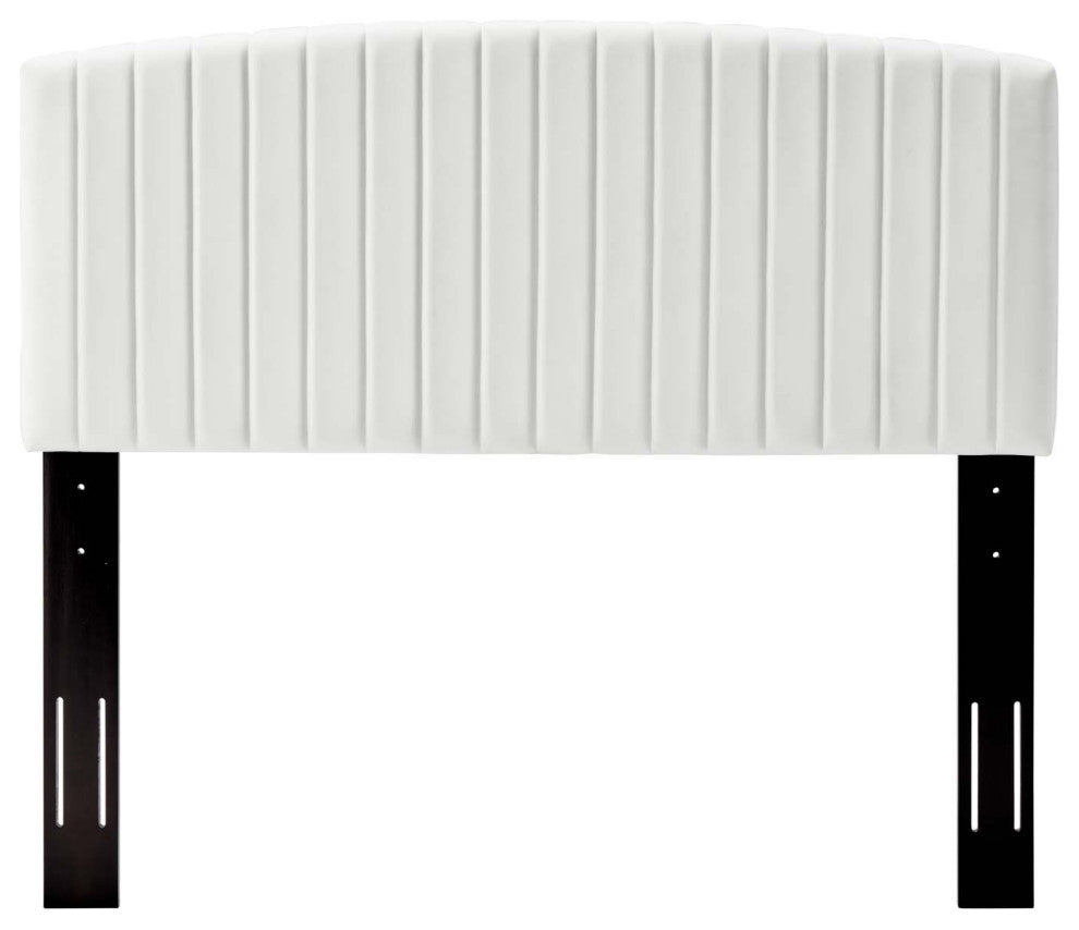Headboard, Twin Size, Velvet, White, Modern Contemporary, Bedroom Master Suite