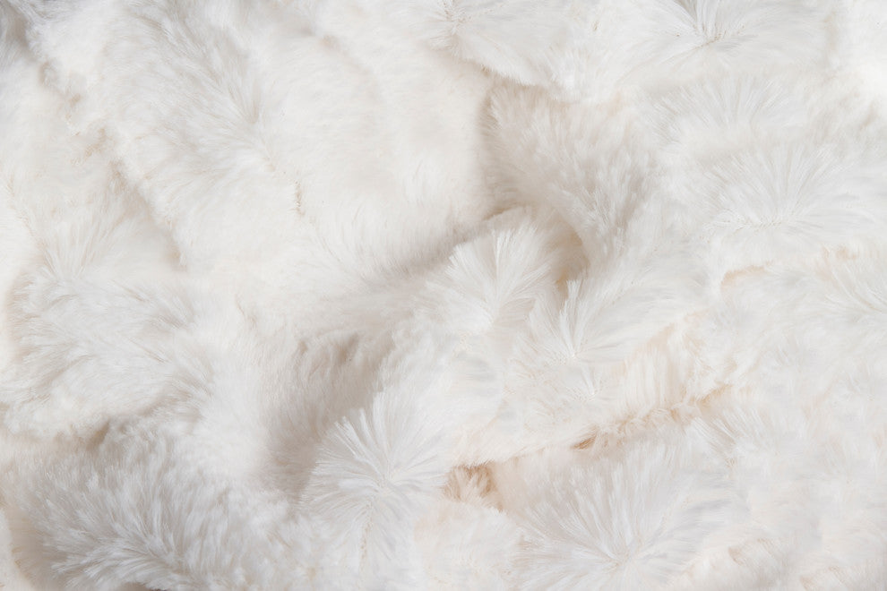 Faux Fur Throw 50"x60", Vanilla