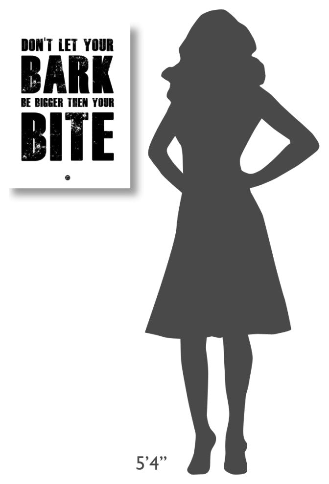"Bark And Bite Poster White" Fine Art Print