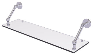 Prestige Skyline 30" Floating Glass Shelf, Satin Chrome