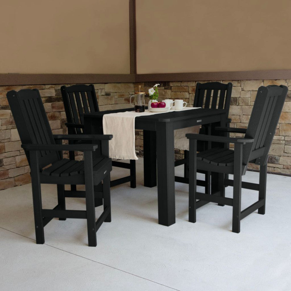 Lehigh 5-Piece Square Counter-Height Dining Set, Black