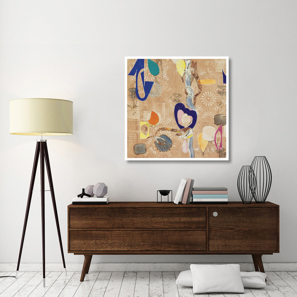 "Happy Travels" Digital Paper Print by Joan Elan Davis, 42"x42"