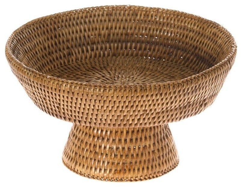 La Jolla Pedestal Rattan Fruit Bowl