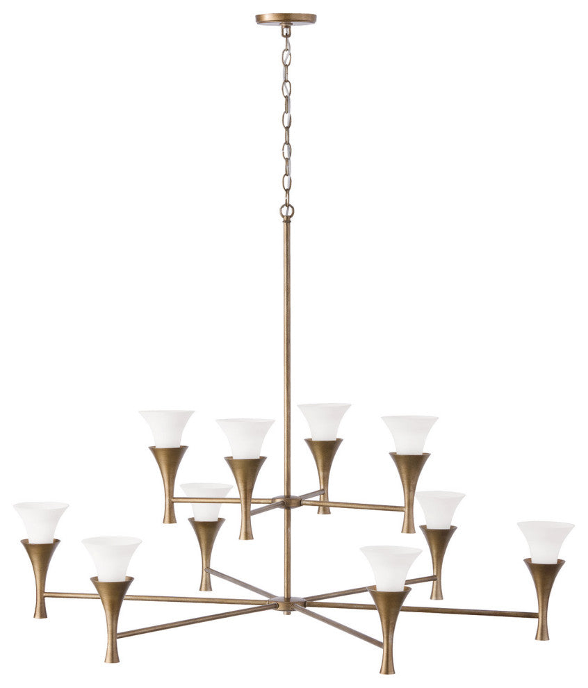 Capital Lighting 455701 Nola 10 Light 48"W Candle Style - Mystic Luster