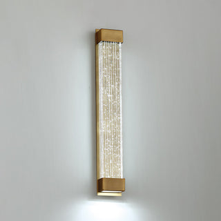 Tower 1 Light LED Wall Sconce in Aged Brass
