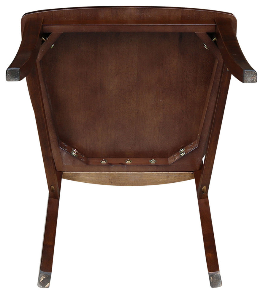 Set of Two Roma Ladderback Chairs, Espresso