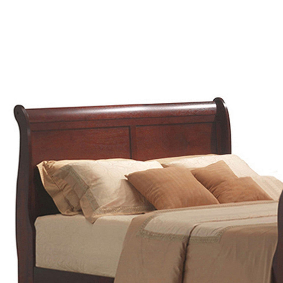 Benzara BM218624 Wooden Full Size Bed with Slat Kit, Brown