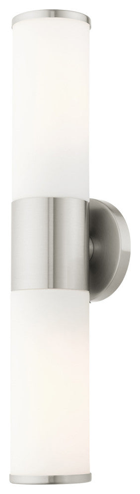 Brushed Nickel Contemporary, Minimal, Urban, Clean Vanity Sconce