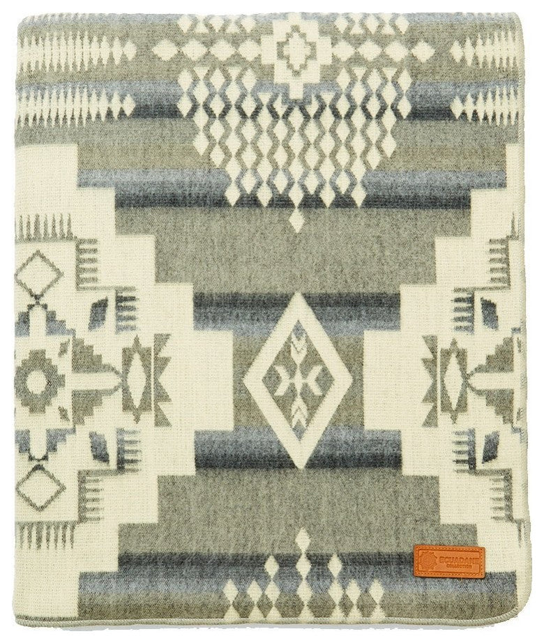 Ultra Soft Light Gray Southwest Handmade Blanket