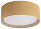 3-Light Double Shade Drum Flush Mount, Sepia Tan