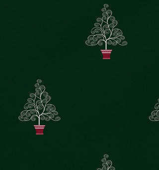 Filigree Forrest, Geometric Print Placemat, Green (Set of 4), 18 x 14"