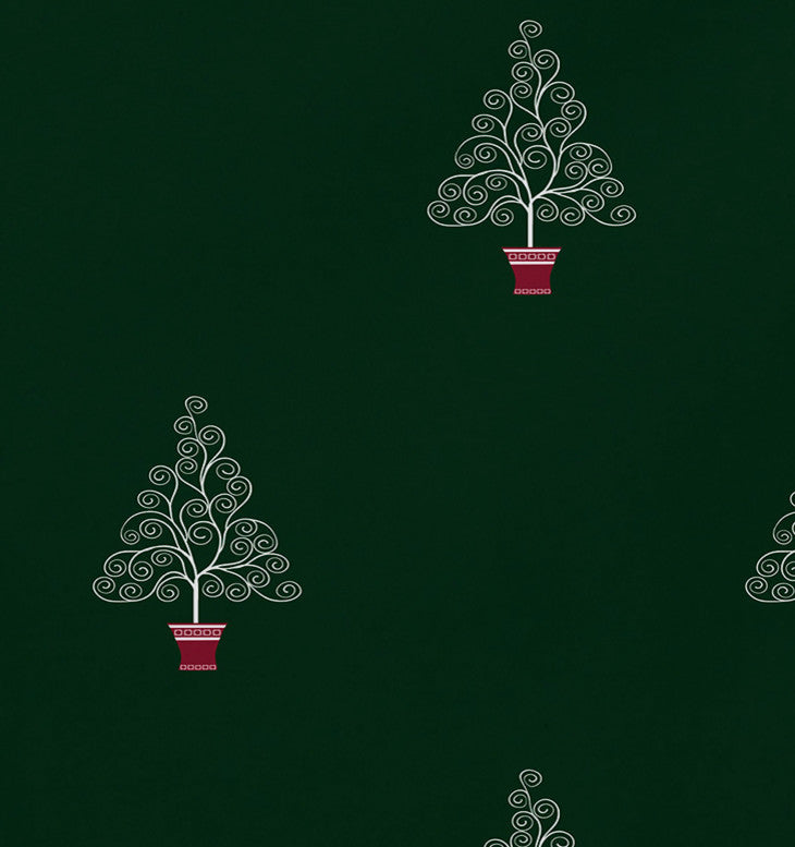 Filigree Forrest, Geometric Print Placemat, Green (Set of 4), 18 x 14"