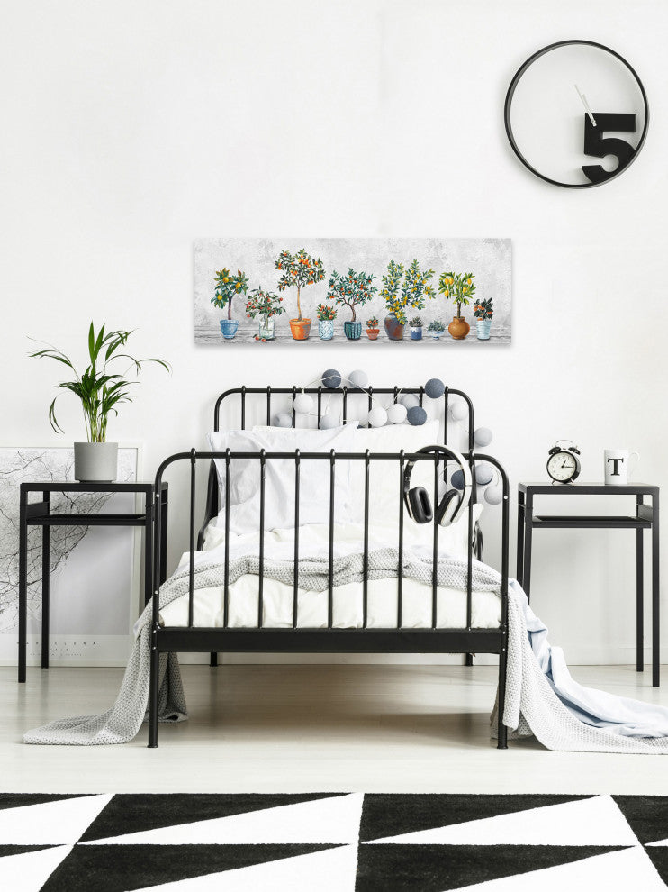 "Fruits, the Pots" Painting Print on Wrapped Canvas