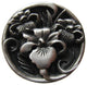 River Irises Knob Antique Brass, Antique Pewter