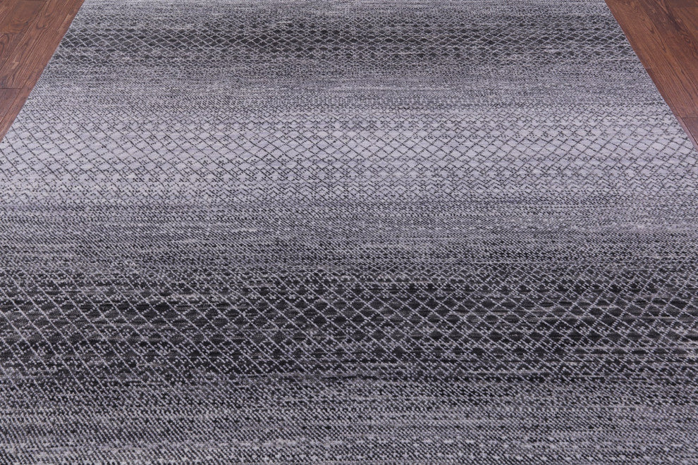 8' 1" X 10' 0" Savannah Grass Handmade Wool Rug - Q13406