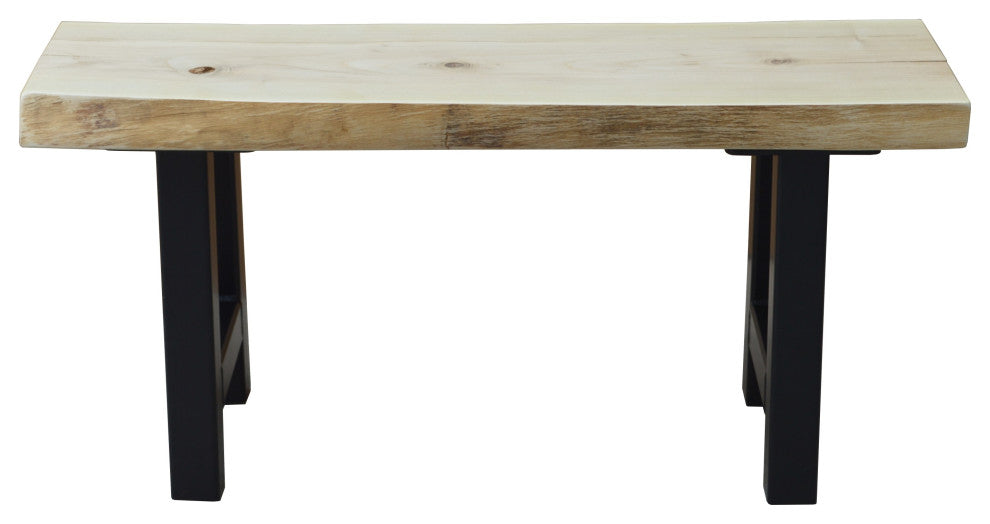 Live Edge Locust Ridgemont Bench, Unfinished, 3 Foot