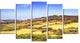 "Pienza Medieval Village Italy" Landscape Wall Art Print, 5 Panels, 60"x32"