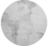 Premium Machine Washable Mayfield AMF710 Silver 8' x 8' Round Rug