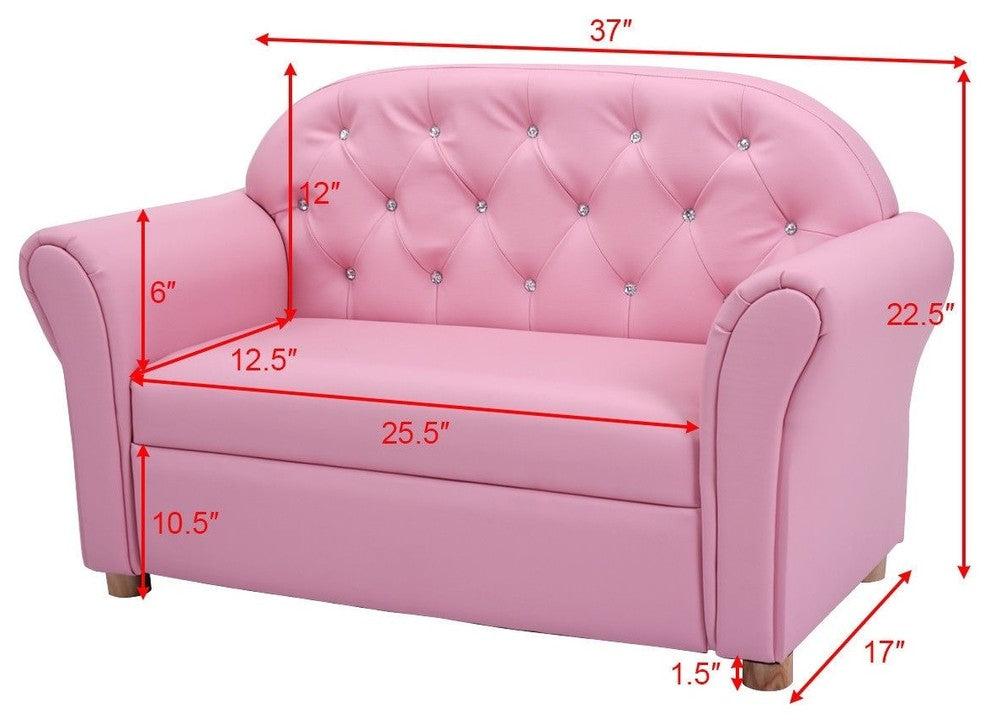 Kids Princess Armrest Chair Lounge Couch