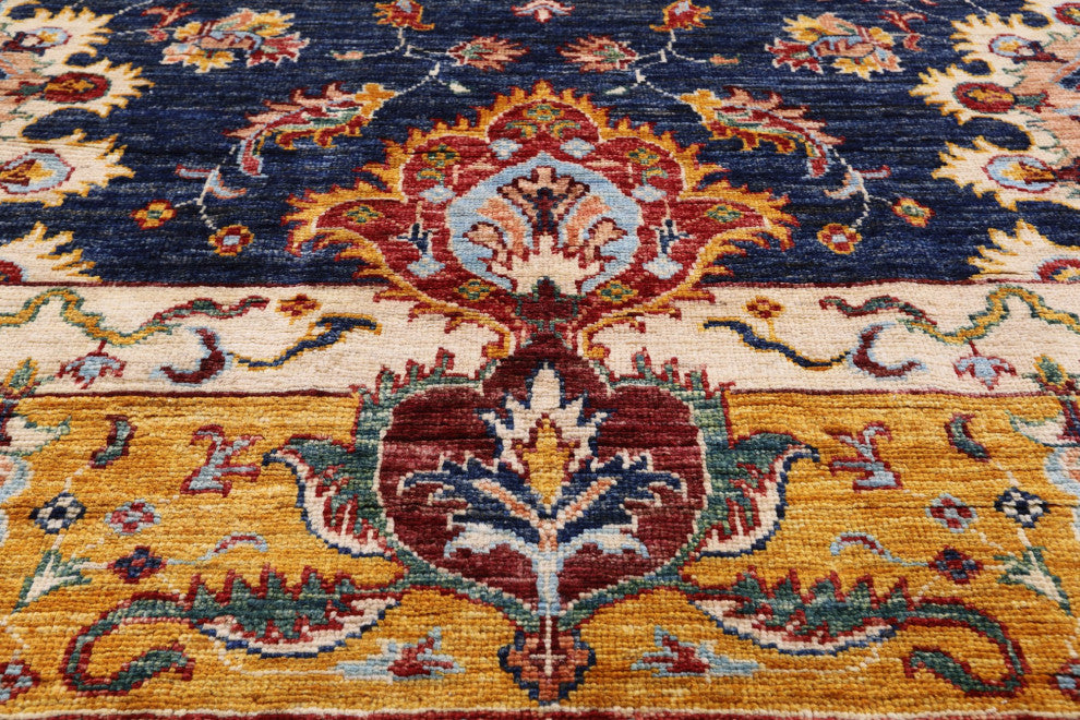 Hand-Knotted Super Kazak Wool Rug 6' 10" X 10' 1" Q7526