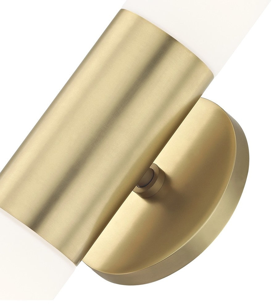 Lola 2-Light Wall Sconce, Aged Brass Finish