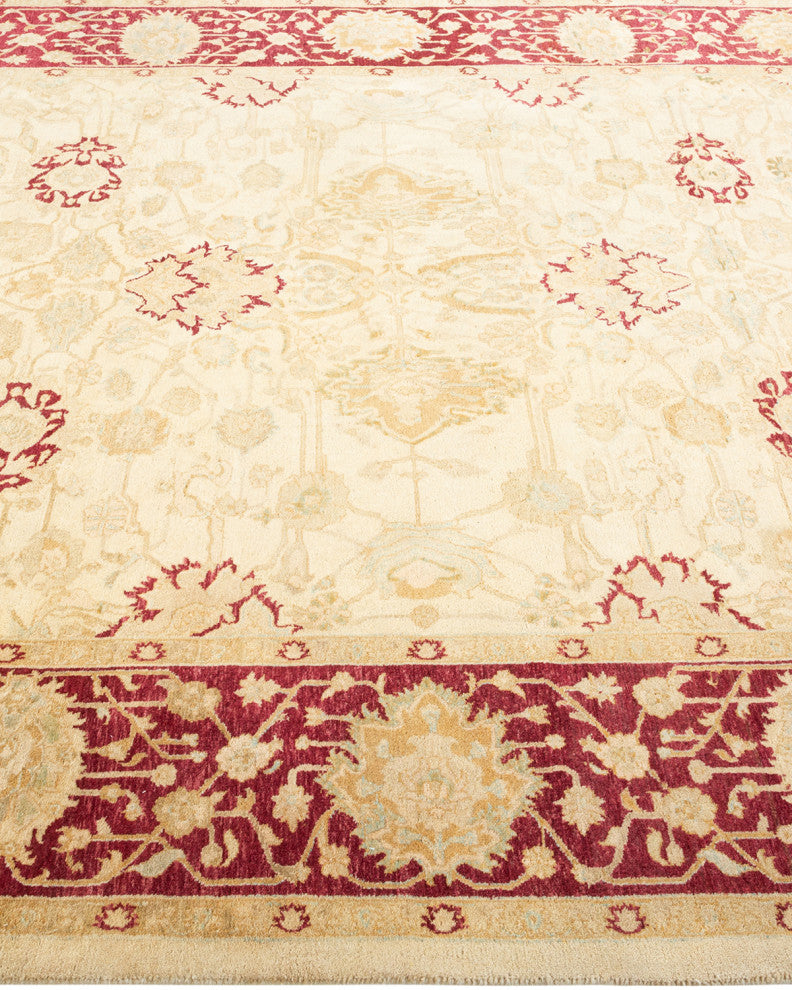 Mogul, One-of-a-Kind Hand-Knotted Area Rug Ivory, 6' 2 x 8' 6