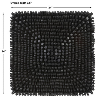 Uttermost PortSide Black Wood Wall Panel