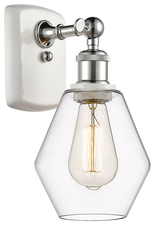 Innovations 516-1W-WPC-G652-6-LED 1-Light Sconce, White, Polished Chrome