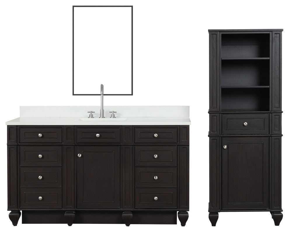 Winston Traditional Espresso 60" Single Vanity