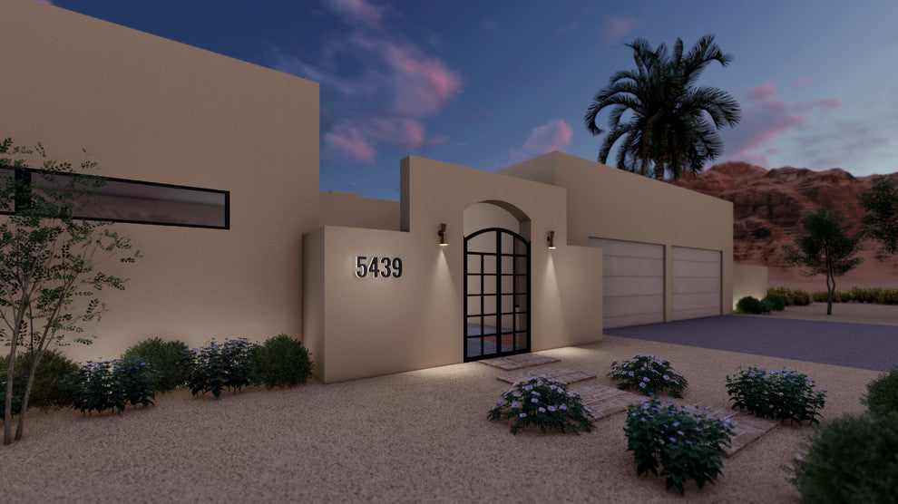 5 in Steel Backlit LED Floating Address Number, Up-Scale Modern Look LumaNumbers