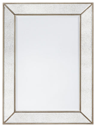 Champagne Bead Beveled Rectangle Solid wood framed Wall Mirror,multi size, 40" X 30