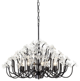 Wildflower 8-Lt Chandelier - Matte Black