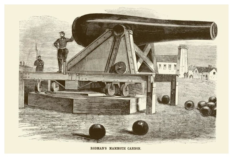 "Rodman's Mammoth Cannon" Digital Paper Print by Inventions, 32"x22"