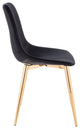 Nairo Velvety Dining Chair, Black