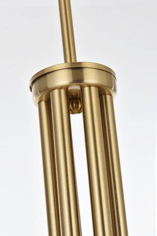 Elegant Lighting LD722D55 Layne 6 Light 55"W Taper Candle Style - Brass