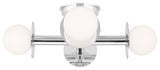 Nodes 4-Light Indoor Semi-Flush Mount Ceiling Light, Polished Nickel Silver