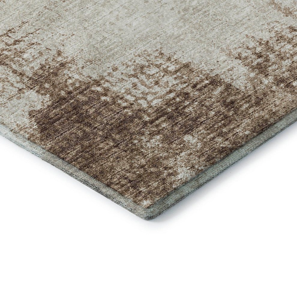 Premium Machine Washable Mayfield AMF34 Brown 3' x 5' Rug