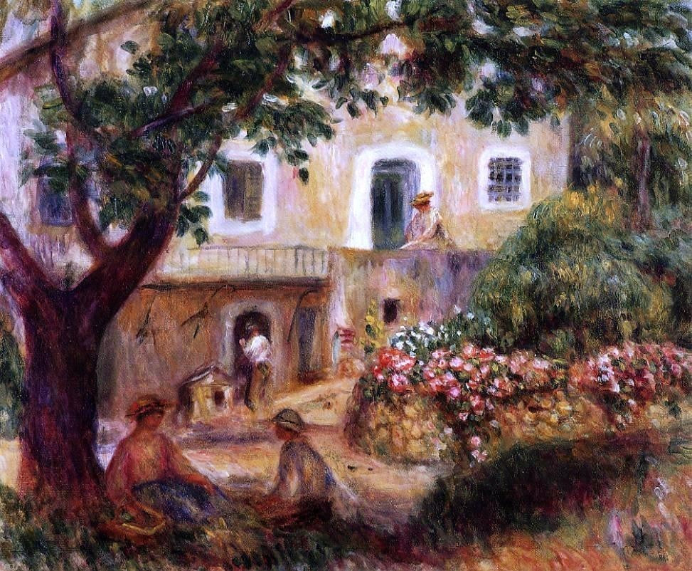 Pierre Auguste Renoir The Farm, 20"x25" Gallery Wrapped Canvas Print