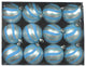 Aqua Ball Ornament With Aqua Sprial Design, 12-Pack