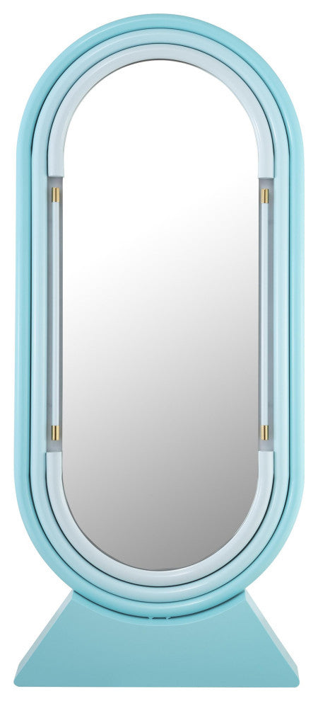 TOV Furniture Neon Floor Mirror in Blue